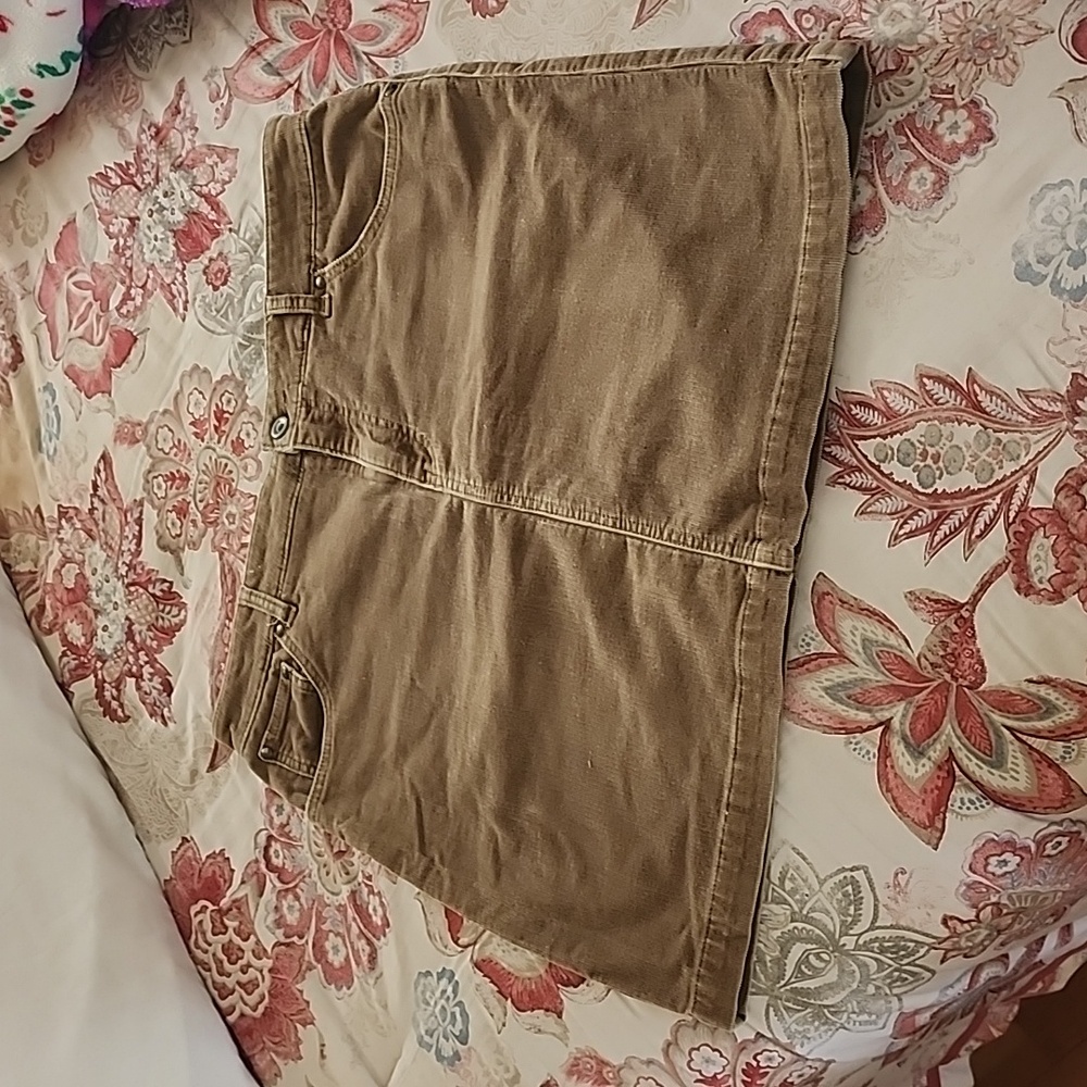 Gap Corduroy Skirt Womans 14 Brown,  with 4 Pockets Jean Style Skirt - Picture 3 of 9